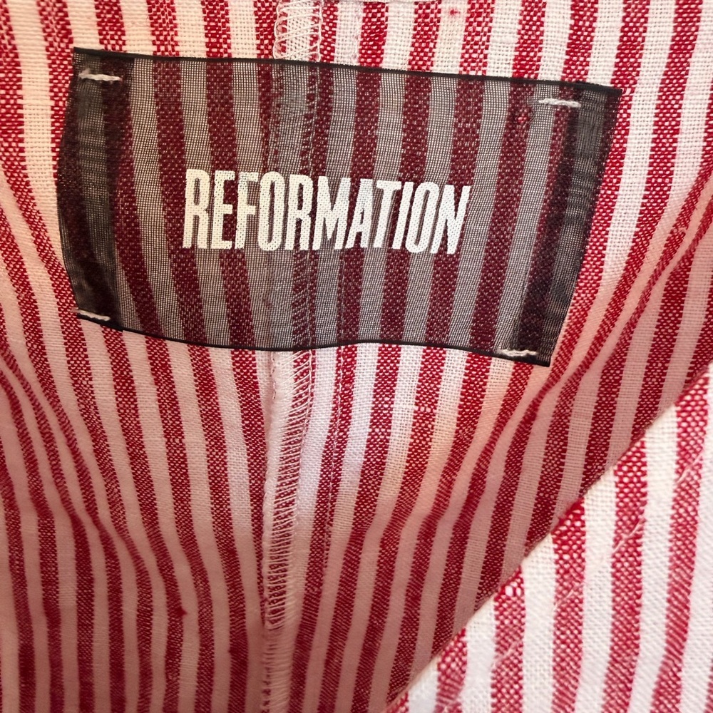 NWOT Reformation Linen Wrap Top Small - Picture 3 of 6